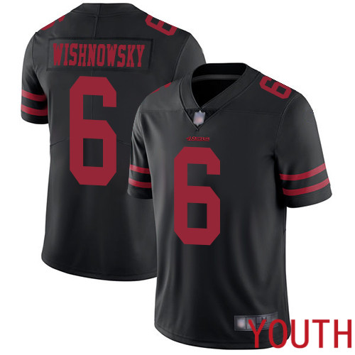 San Francisco 49ers Limited Black Youth Mitch Wishnowsky Alternate NFL Jersey #6 Vapor Untouchable
